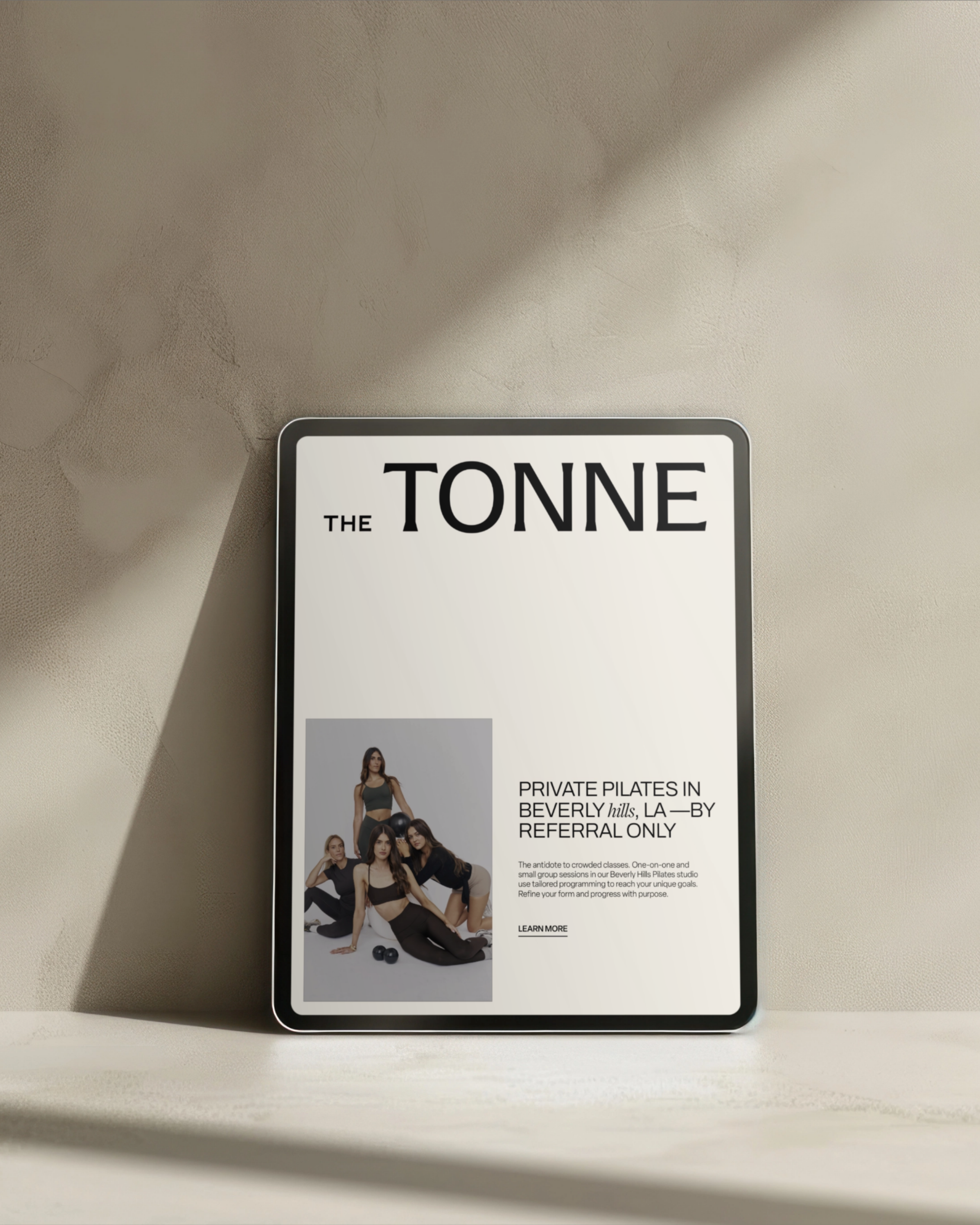 The Tonne - referral-only, progressive mat pilates. intentional by design.